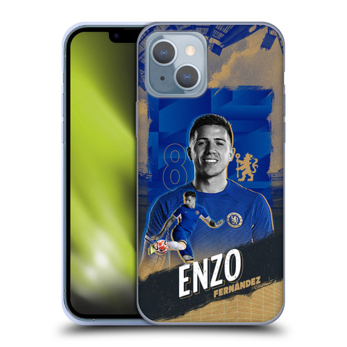 Chelsea Football Club 2023/24 First Team Enzo Fernández Soft Gel Case for Apple iPhone 14