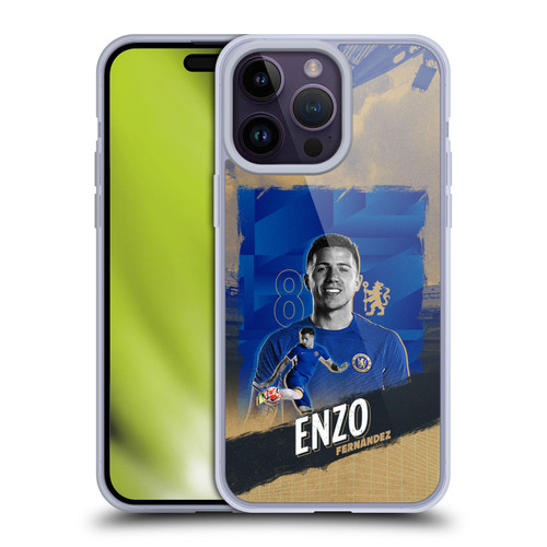 Chelsea Football Club 2023/24 First Team Enzo Fernández Soft Gel Case for Apple iPhone 14 Pro Max