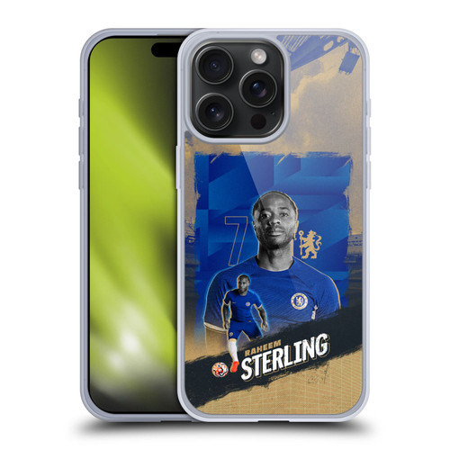 Chelsea Football Club 2023/24 First Team Raheem Sterling Soft Gel Case for Apple iPhone 15 Pro Max