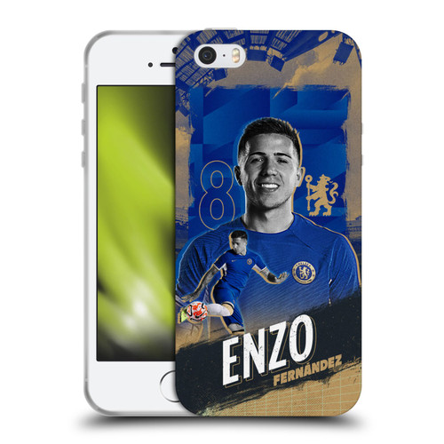 Chelsea Football Club 2023/24 First Team Enzo Fernández Soft Gel Case for Apple iPhone 5 / 5s / iPhone SE 2016