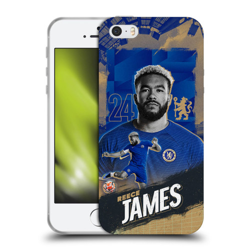 Chelsea Football Club 2023/24 First Team Reece James Soft Gel Case for Apple iPhone 5 / 5s / iPhone SE 2016