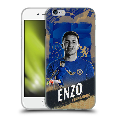 Chelsea Football Club 2023/24 First Team Enzo Fernández Soft Gel Case for Apple iPhone 6 / iPhone 6s