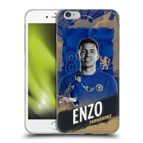 Chelsea Football Club 2023/24 First Team Enzo Fernández Soft Gel Case for Apple iPhone 6 Plus / iPhone 6s Plus