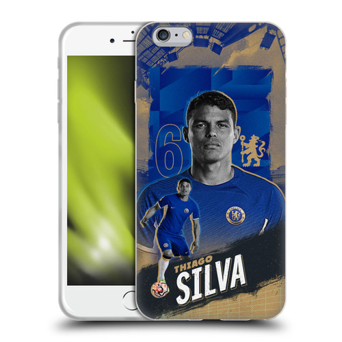 Chelsea Football Club 2023/24 First Team Thiago Silva Soft Gel Case for Apple iPhone 6 Plus / iPhone 6s Plus
