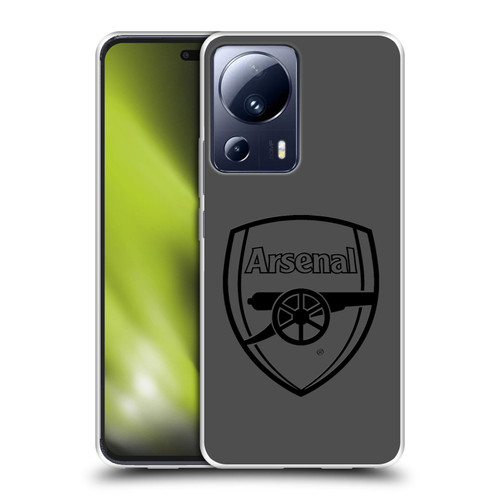 Arsenal FC Crest 2 Black Logo Soft Gel Case for Xiaomi 13 Lite 5G