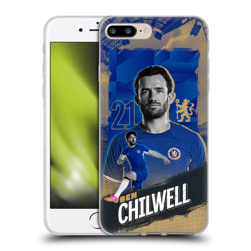 Chelsea Football Club 2023/24 First Team Ben Chilwell Soft Gel Case for Apple iPhone 7 Plus / iPhone 8 Plus