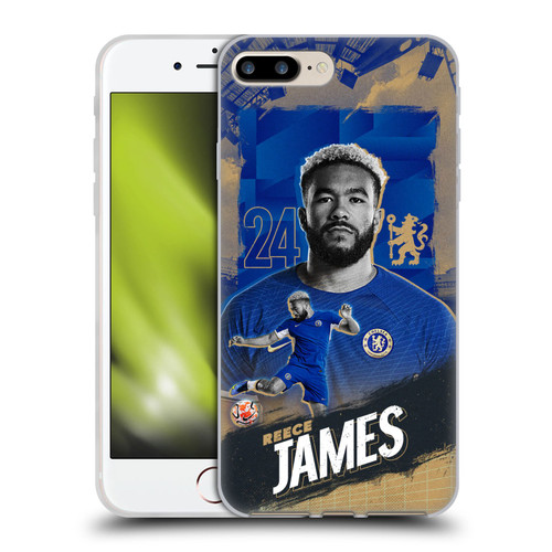 Chelsea Football Club 2023/24 First Team Reece James Soft Gel Case for Apple iPhone 7 Plus / iPhone 8 Plus