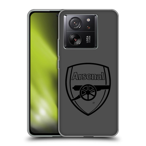 Arsenal FC Crest 2 Black Logo Soft Gel Case for Xiaomi 13T 5G / 13T Pro 5G