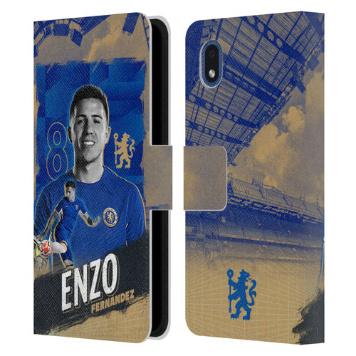 Chelsea Football Club 2023/24 First Team Enzo Fernández Leather Book Wallet Case Cover For Samsung Galaxy A01 Core (2020)