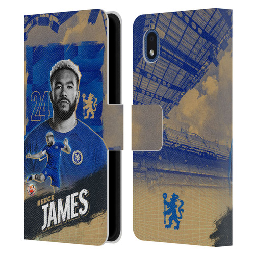 Chelsea Football Club 2023/24 First Team Reece James Leather Book Wallet Case Cover For Samsung Galaxy A01 Core (2020)