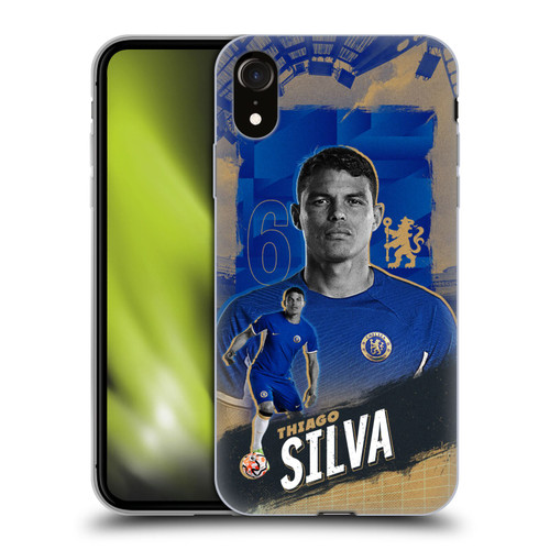 Chelsea Football Club 2023/24 First Team Thiago Silva Soft Gel Case for Apple iPhone XR