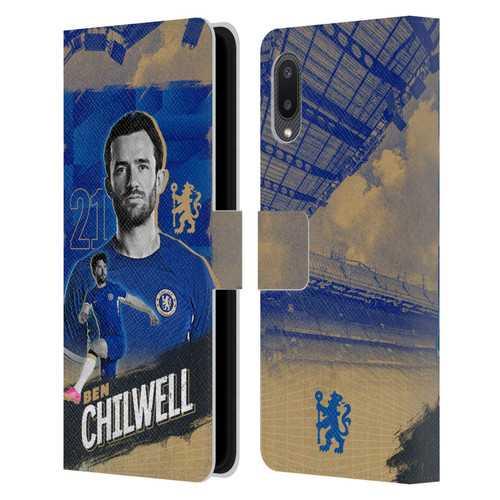 Chelsea Football Club 2023/24 First Team Ben Chilwell Leather Book Wallet Case Cover For Samsung Galaxy A02/M02 (2021)