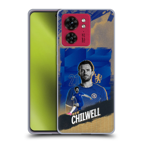 Chelsea Football Club 2023/24 First Team Ben Chilwell Soft Gel Case for Motorola Moto Edge 40