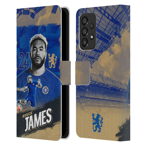 Chelsea Football Club 2023/24 First Team Reece James Leather Book Wallet Case Cover For Samsung Galaxy A33 5G (2022)