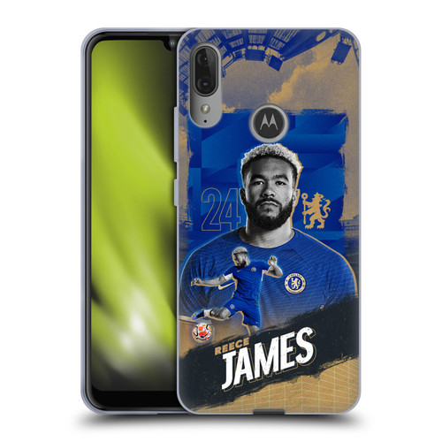 Chelsea Football Club 2023/24 First Team Reece James Soft Gel Case for Motorola Moto E6 Plus