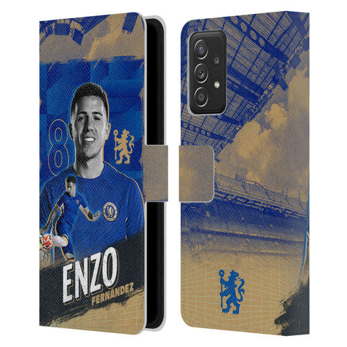 Chelsea Football Club 2023/24 First Team Enzo Fernández Leather Book Wallet Case Cover For Samsung Galaxy A52 / A52s / 5G (2021)