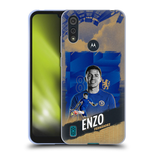 Chelsea Football Club 2023/24 First Team Enzo Fernández Soft Gel Case for Motorola Moto E6s (2020)