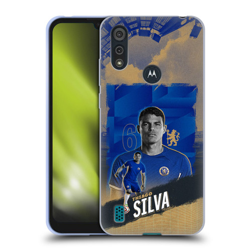 Chelsea Football Club 2023/24 First Team Thiago Silva Soft Gel Case for Motorola Moto E6s (2020)