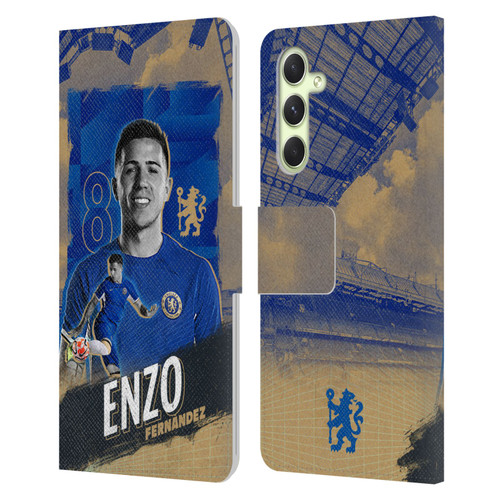 Chelsea Football Club 2023/24 First Team Enzo Fernández Leather Book Wallet Case Cover For Samsung Galaxy A54 5G