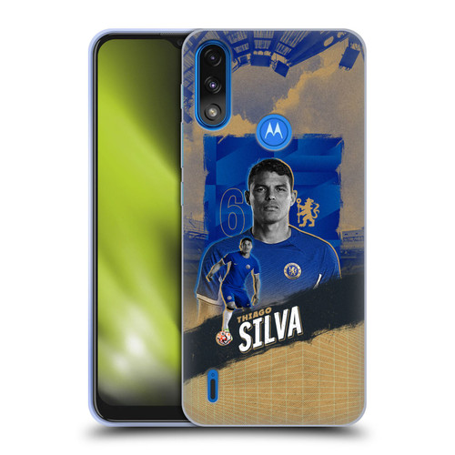 Chelsea Football Club 2023/24 First Team Thiago Silva Soft Gel Case for Motorola Moto E7 Power / Moto E7i Power