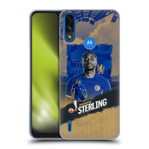 Chelsea Football Club 2023/24 First Team Raheem Sterling Soft Gel Case for Motorola Moto E7 Power / Moto E7i Power