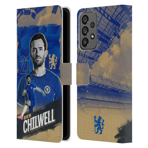 Chelsea Football Club 2023/24 First Team Ben Chilwell Leather Book Wallet Case Cover For Samsung Galaxy A73 5G (2022)
