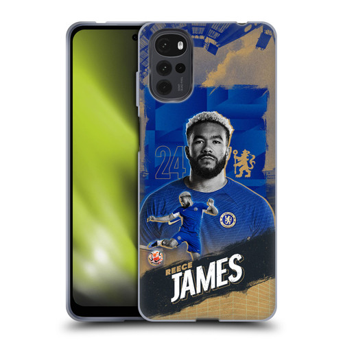 Chelsea Football Club 2023/24 First Team Reece James Soft Gel Case for Motorola Moto G22