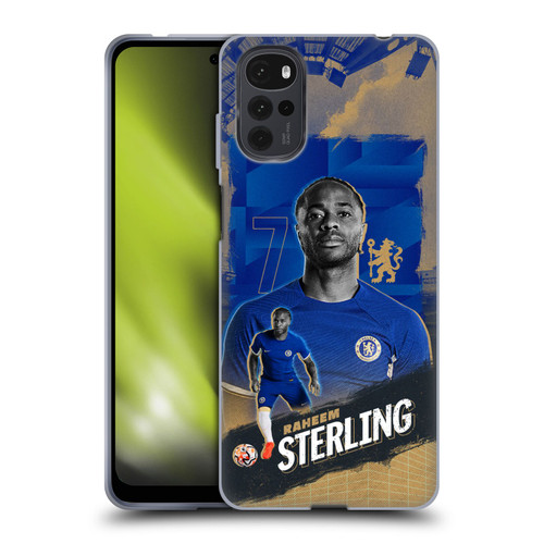 Chelsea Football Club 2023/24 First Team Raheem Sterling Soft Gel Case for Motorola Moto G22