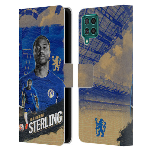 Chelsea Football Club 2023/24 First Team Raheem Sterling Leather Book Wallet Case Cover For Samsung Galaxy F62 (2021)