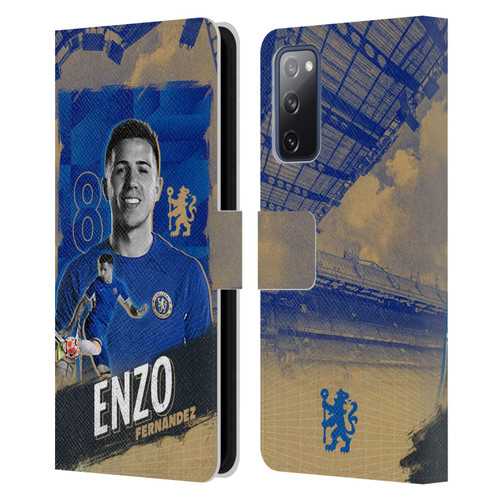 Chelsea Football Club 2023/24 First Team Enzo Fernández Leather Book Wallet Case Cover For Samsung Galaxy S20 FE / 5G
