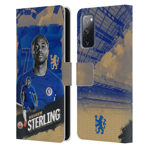 Chelsea Football Club 2023/24 First Team Raheem Sterling Leather Book Wallet Case Cover For Samsung Galaxy S20 FE / 5G