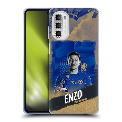 Chelsea Football Club 2023/24 First Team Enzo Fernández Soft Gel Case for Motorola Moto G52