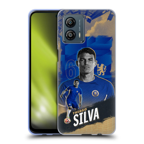 Chelsea Football Club 2023/24 First Team Thiago Silva Soft Gel Case for Motorola Moto G53 5G
