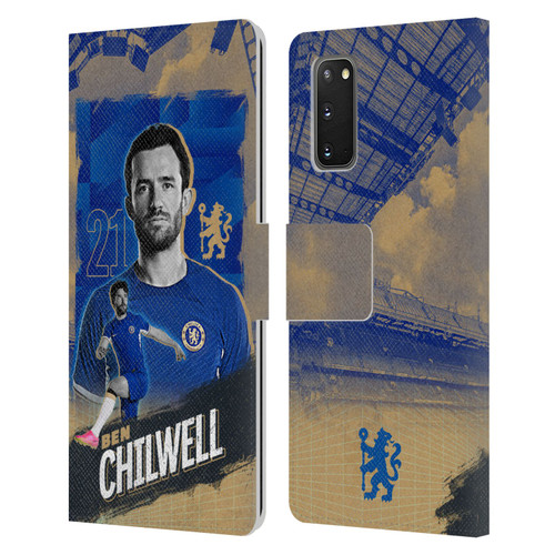 Chelsea Football Club 2023/24 First Team Ben Chilwell Leather Book Wallet Case Cover For Samsung Galaxy S20 / S20 5G