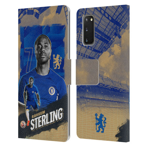 Chelsea Football Club 2023/24 First Team Raheem Sterling Leather Book Wallet Case Cover For Samsung Galaxy S20 / S20 5G