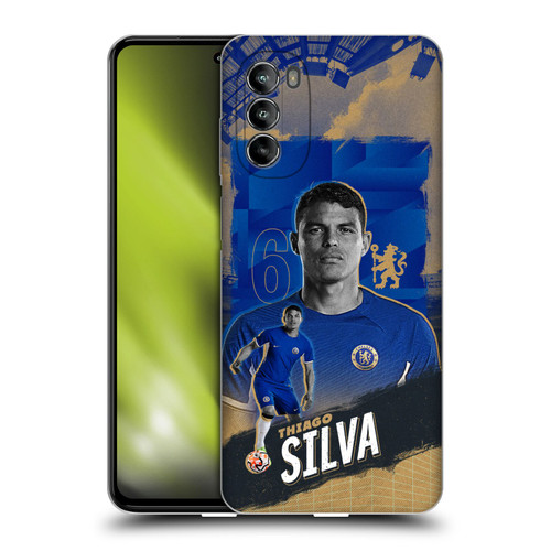 Chelsea Football Club 2023/24 First Team Thiago Silva Soft Gel Case for Motorola Moto G82 5G