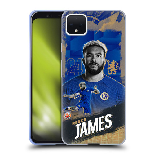 Chelsea Football Club 2023/24 First Team Reece James Soft Gel Case for Google Pixel 4 XL