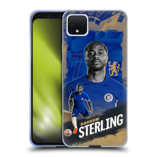 Chelsea Football Club 2023/24 First Team Raheem Sterling Soft Gel Case for Google Pixel 4 XL