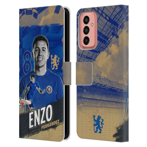 Chelsea Football Club 2023/24 First Team Enzo Fernández Leather Book Wallet Case Cover For Samsung Galaxy M13 (2022)