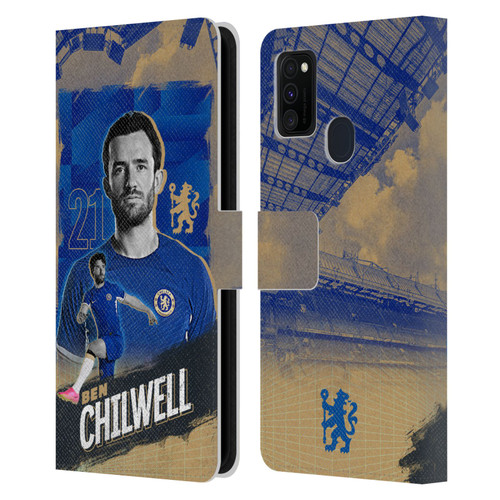 Chelsea Football Club 2023/24 First Team Ben Chilwell Leather Book Wallet Case Cover For Samsung Galaxy M30s (2019)/M21 (2020)
