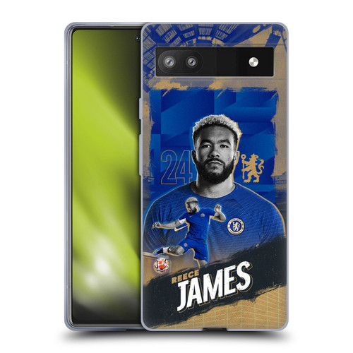 Chelsea Football Club 2023/24 First Team Reece James Soft Gel Case for Google Pixel 6a