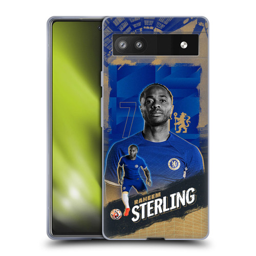 Chelsea Football Club 2023/24 First Team Raheem Sterling Soft Gel Case for Google Pixel 6a
