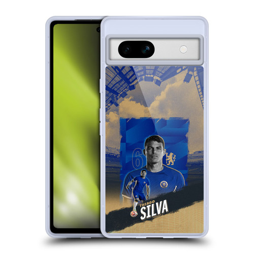 Chelsea Football Club 2023/24 First Team Thiago Silva Soft Gel Case for Google Pixel 7a
