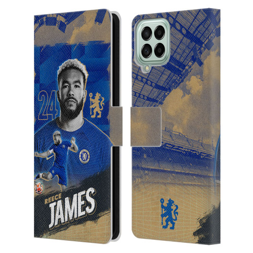 Chelsea Football Club 2023/24 First Team Reece James Leather Book Wallet Case Cover For Samsung Galaxy M53 (2022)