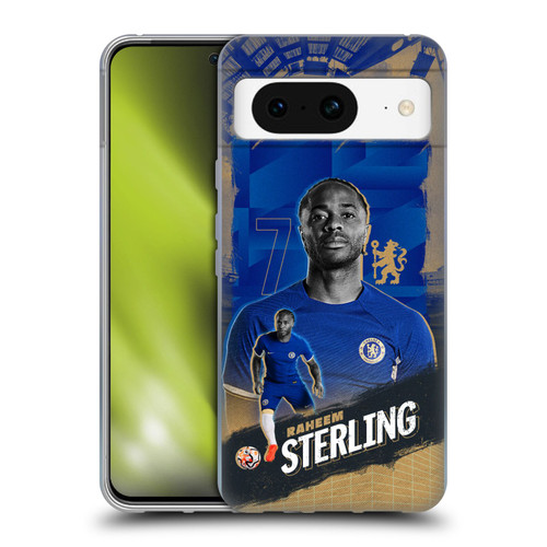 Chelsea Football Club 2023/24 First Team Raheem Sterling Soft Gel Case for Google Pixel 8
