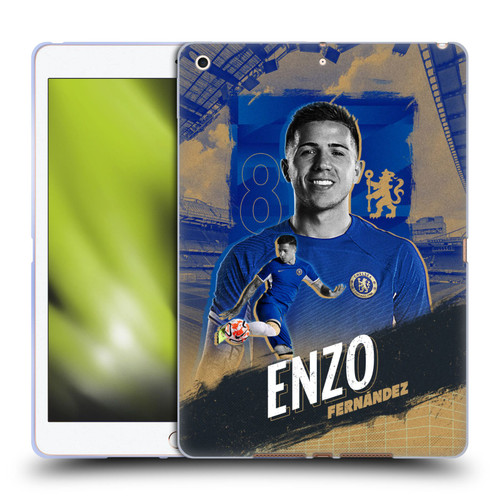 Chelsea Football Club 2023/24 First Team Enzo Fernández Soft Gel Case for Apple iPad 10.2 2019/2020/2021