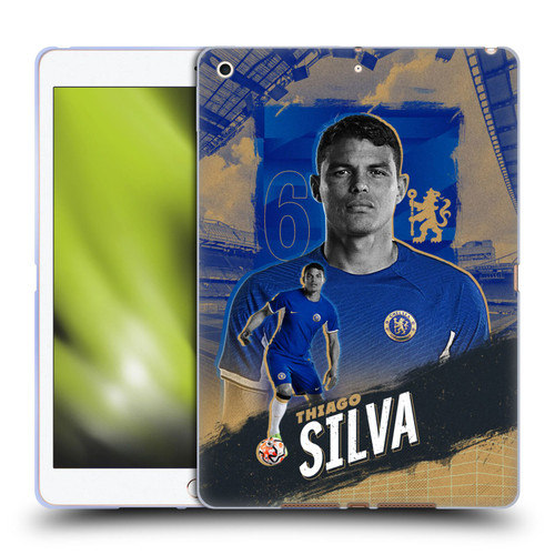 Chelsea Football Club 2023/24 First Team Thiago Silva Soft Gel Case for Apple iPad 10.2 2019/2020/2021