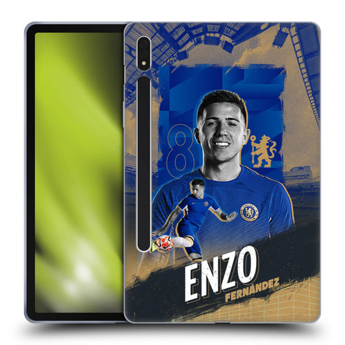 Chelsea Football Club 2023/24 First Team Enzo Fernández Soft Gel Case for Samsung Galaxy Tab S8