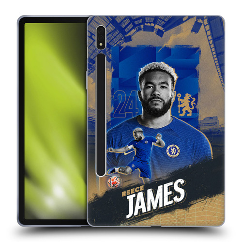 Chelsea Football Club 2023/24 First Team Reece James Soft Gel Case for Samsung Galaxy Tab S8