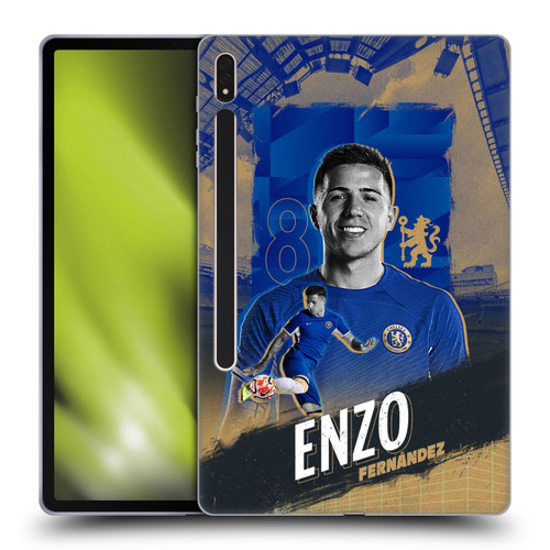 Chelsea Football Club 2023/24 First Team Enzo Fernández Soft Gel Case for Samsung Galaxy Tab S8 Plus